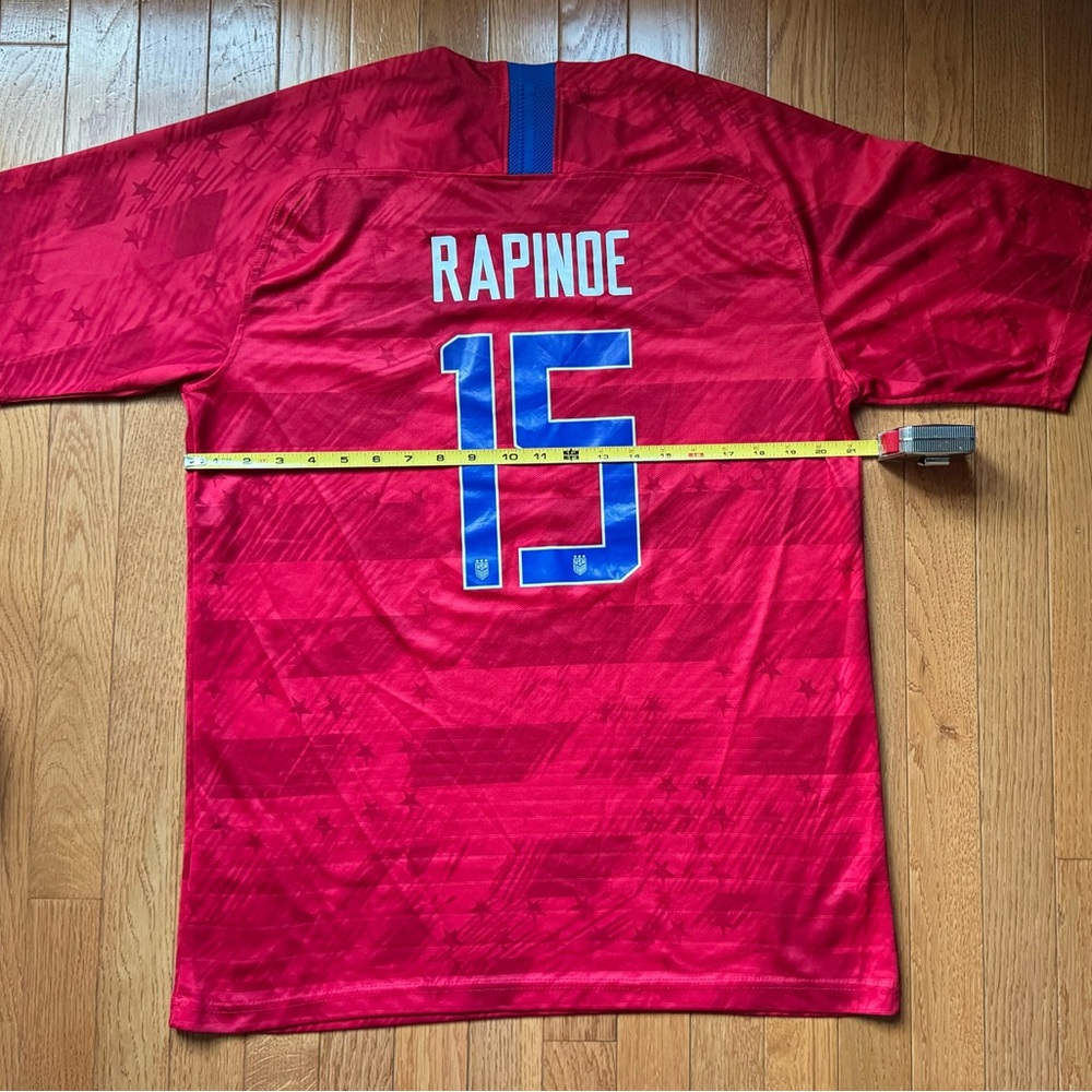 Nike Jersey Womens Dri-Fit US Soccer World Cup Megan Rapinoe #15 Red L XL XXL